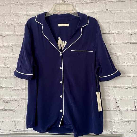 CAPULET LIDA NAVY PAJAMAS STYLE TOP SIZE SMALL - Picture 4 of 9